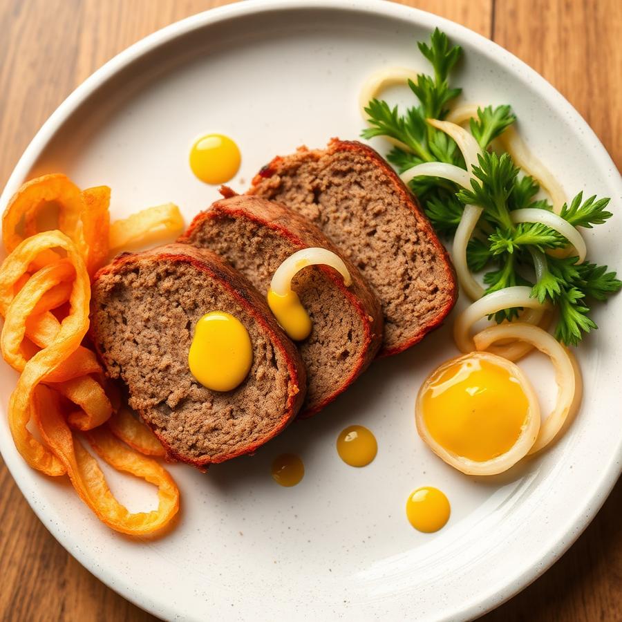 Fleischkäse mit Röstzwiebeln